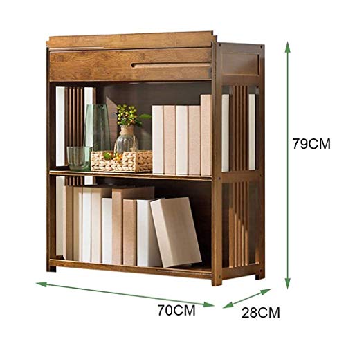 Zldctg Bamboo Desk Storage Shelf Bookcase Drawers For Home And Office Desktop Bookshelf #TOP2