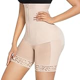FeelinGirl Tummy Control Body Shaper Shorts Slimmer Shapewear Panties Invisible Fajas Colombianas Beige 3XL