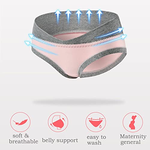 Meidayai Maternity Underwear Cotton Under Bump Pregnancy Healthy Underwear Postpartum Panties For Women 5 Pack #TOP3