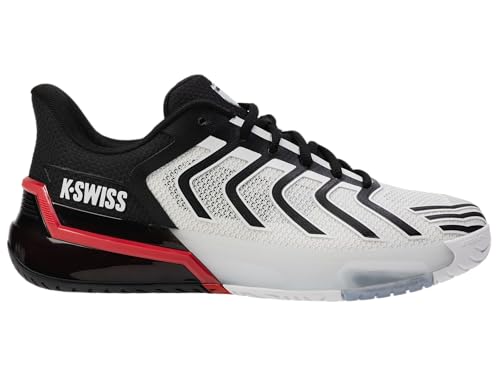 K-Swiss Men's Ultrashot 4 Tennis Shoe, White/Black/Mars Red, 11 M