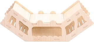 Wooden Hamster Tunnel Toy – Natural Chewable Hideout for Syrian, Dwarf Hamsters and Small Pets, Cage Decor and Play Accessory