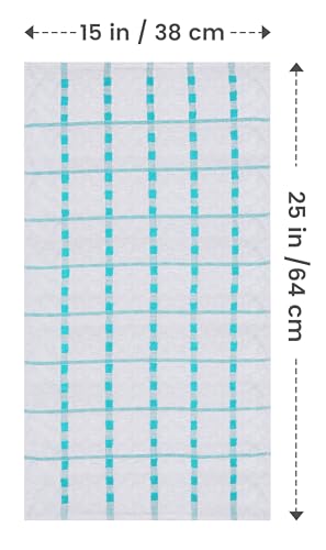 Utopia Towels - Kitchen Towels 12 Pack, 15 x 25 Inches, 100% Ring Spun Cotton Super Soft and Absorbent Linen Dish, Tea and Bar Towels Set, Aqua
