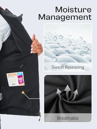 Womens Waterproof Rain jacket Lightweight Active Outdoor Raincoat with Removable Hood3