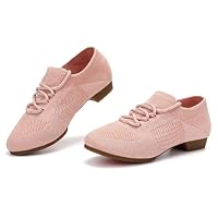 Tanzschuhe Damen Latein Bequeme Moderne Jazztanzschuhe mit Schnürung Schuhe Geschlossen Bachata Tango Trainerschuhe Atmungsaktiv Schlupfschuhe Leichtgewichts Slip On Flache Freizeitschuhe – Ansicht 7
