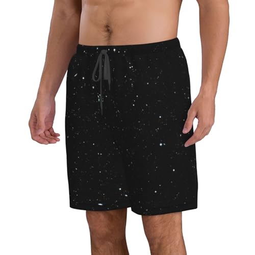 Ogniwo Black Glitter Mens Shorts Casual Drawstring Inseam Shorts Stretch Summer Beach Wear2