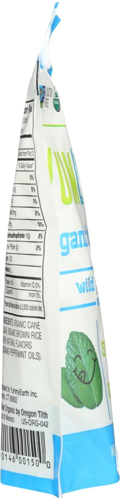 Yummy Earth Organic Candy Drops Wild Peppermint, 3.3 oz - Case of 6