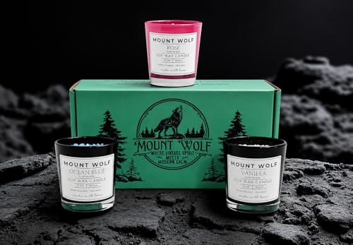 Image of Premium Scented Candle Set - Pack of 3 (Vanilla, Rose & Ocean Blue) | Long-Lasting Aromatherapy Soy Wax Candles for Home Decor, Relaxation & Gifting | 154 gm Each