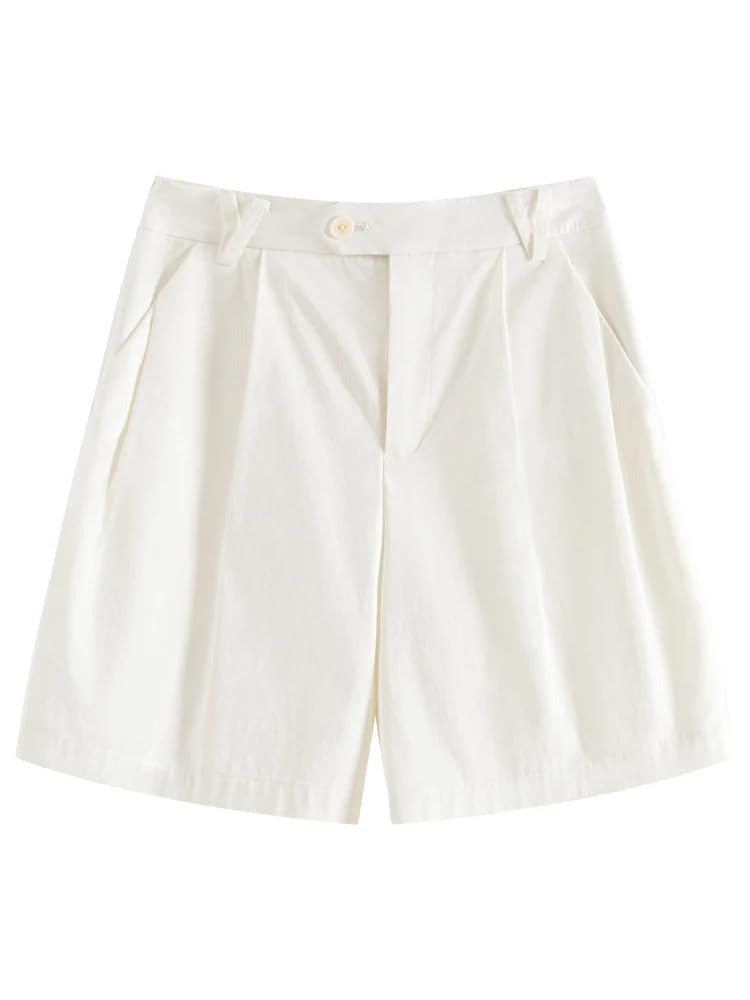 Pantalones cortos de verano para mujer, de cintura alta, pantalones cortos para mujer, rosa, L