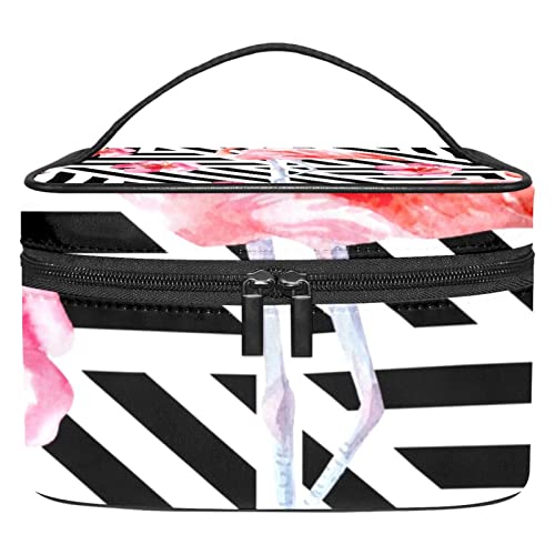 Trousse de toilette de voyage dame imprimé flamant rose cosmétique