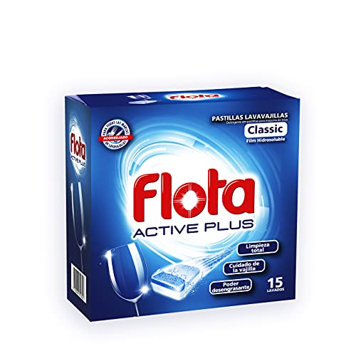 FLOTA | Pastillas Lavavajillas Máquina Antigrasa | Limpieza | 15 Lavados