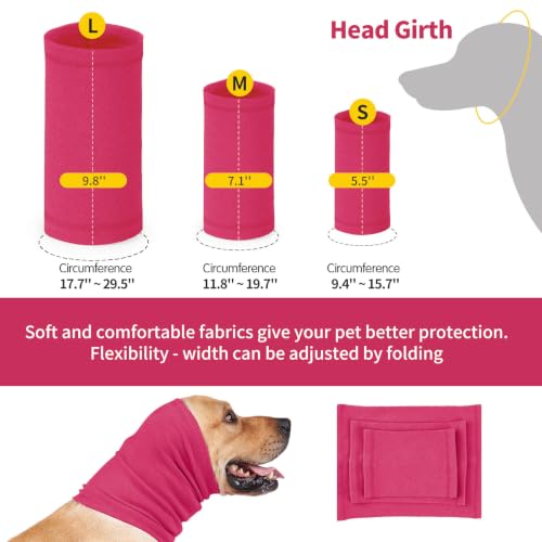 Image of Nanaki Dog Calming Hoodie Dog Hematoma Ear Wraps for Dogs-Ear Protection | Grooming and Force Drying Dog Ear Protector,Dog Ear Muffs Head Warp For Fireworks Anxiety Relief,Ear Protection Head Cover