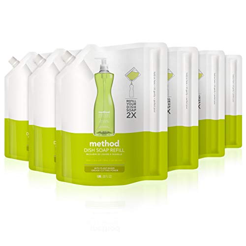 Method Dish Soap Refill, Lime Plus Sea Salt, 36 Fl Oz (Pack of 6)
