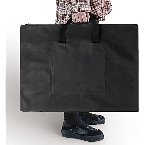 Large Art Portfolio Bag A2 Art Tote Bag Drawing Board Carrying Bag Art Carry Case Artist Bag Waterproof Canvas Sketchbook Bag Painting Board Carry Bag Art Supplies Storage Shoulder Bag 26.7x20.8inch Cover