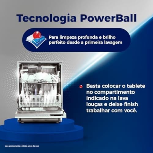 Finish Powerball Quantum Detergente para Lava-Louças Ultimate Pack com 3 Unidades de 10 Tabletes Cad