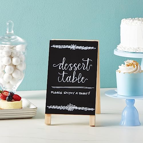 Tableau noir effaçable de table menu et panneau mariage noir - 4