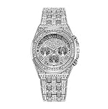 Diese modische Luxus elegante simulierte Diamant-Quarz-Armbanduhr kann für jeden Stil abgestimmt werden: lässig, formal, Party, sportlich, etc., sehr auffällig. Japanische Batterie mit langer Lebensdauer.