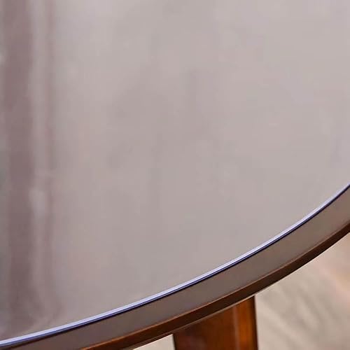 Miniatura 3 de Mantel redondo de plástico transparente para mesa, cubierta circular para muebles, vinilo impermeable, lavable, resistente al calor, para comedor