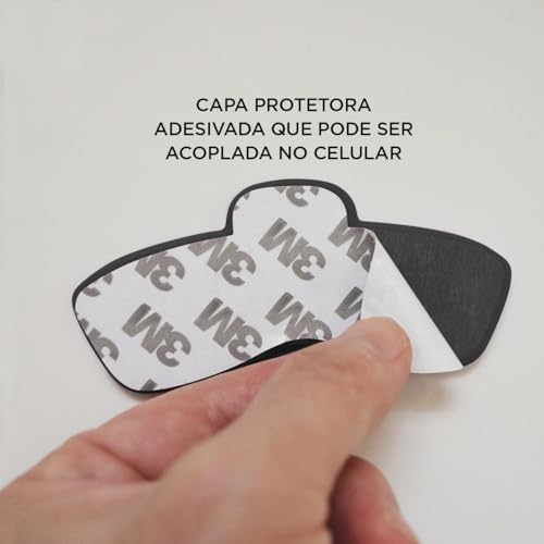 mini óculos de leitura com capinha para celular (preto grau 3.0)