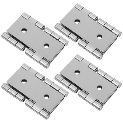 WHAMVOX Bisagra de Puerta Batiente Doble Resorte 4 Piezas de Acero Níquel para Puerta de Salón y Exterior, Bisagras Pequeñas Resorte para Cierre Suave y Alta Estabilidad