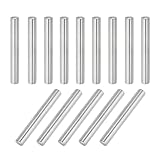 MECCANIXITY 14Pcs Dowel Pin 8mm x 60mm Shelf Support Pin 304 Stainless Steel Shelf Pegs for Shelves Cabinets Furniture Nickel Plated, Silver Tone