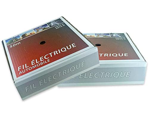 Cable eléctrico flexible caja de 50 metros de sección, 2,5 mm², color negro