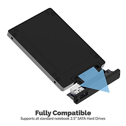 Caja externa USB 3.0 para disco SATA 2.5 con Hub USB 2.0 miniatura 4