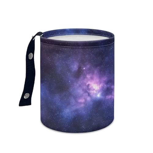 Image of Portable Car Garbage Bin Galaxy Reusable Collapsible Hanging Portable Dustbin Bin Waterproof Waste Basket Car Accessories Interior for Car SUV Trucks Universal