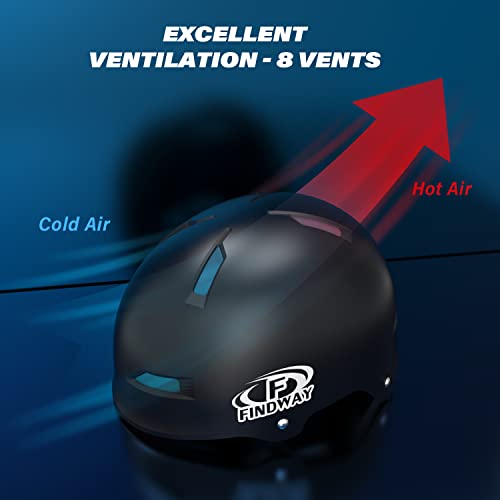 Findway Skateboard Cycling Helmet - Triple Certified Two Removable Liners Ventilation Multi-Sport Scooter Roller Skate Inline Skating Rollerblading Bmx Mtb For Kids, Youth & Adults #TOP3