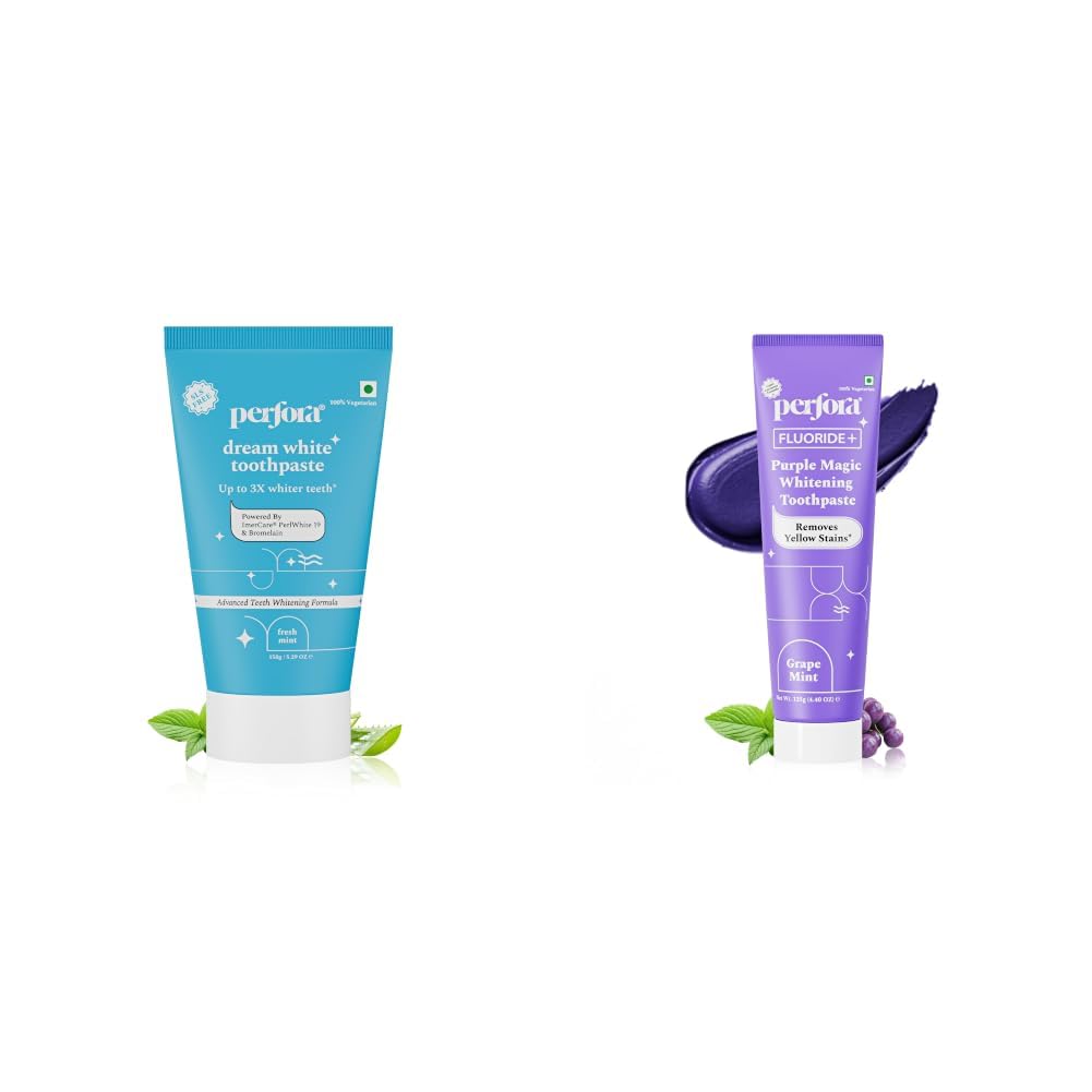 Perfora Teeth Whitening Toothpaste For Stain Removal - 150 g | Fluoride & SLS Free Tooth Paste For Adult & Kids | N-Ha For Teeth Remineralisation & Oral Care | No Artificial Sweetners-image-26