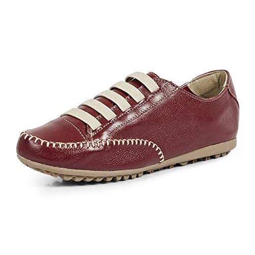 Sapatênis Tênis Feminino Casual Couro Flay Izabela Araújo - 101 - Vermelho Tamanho:36;Cor:Vermelho