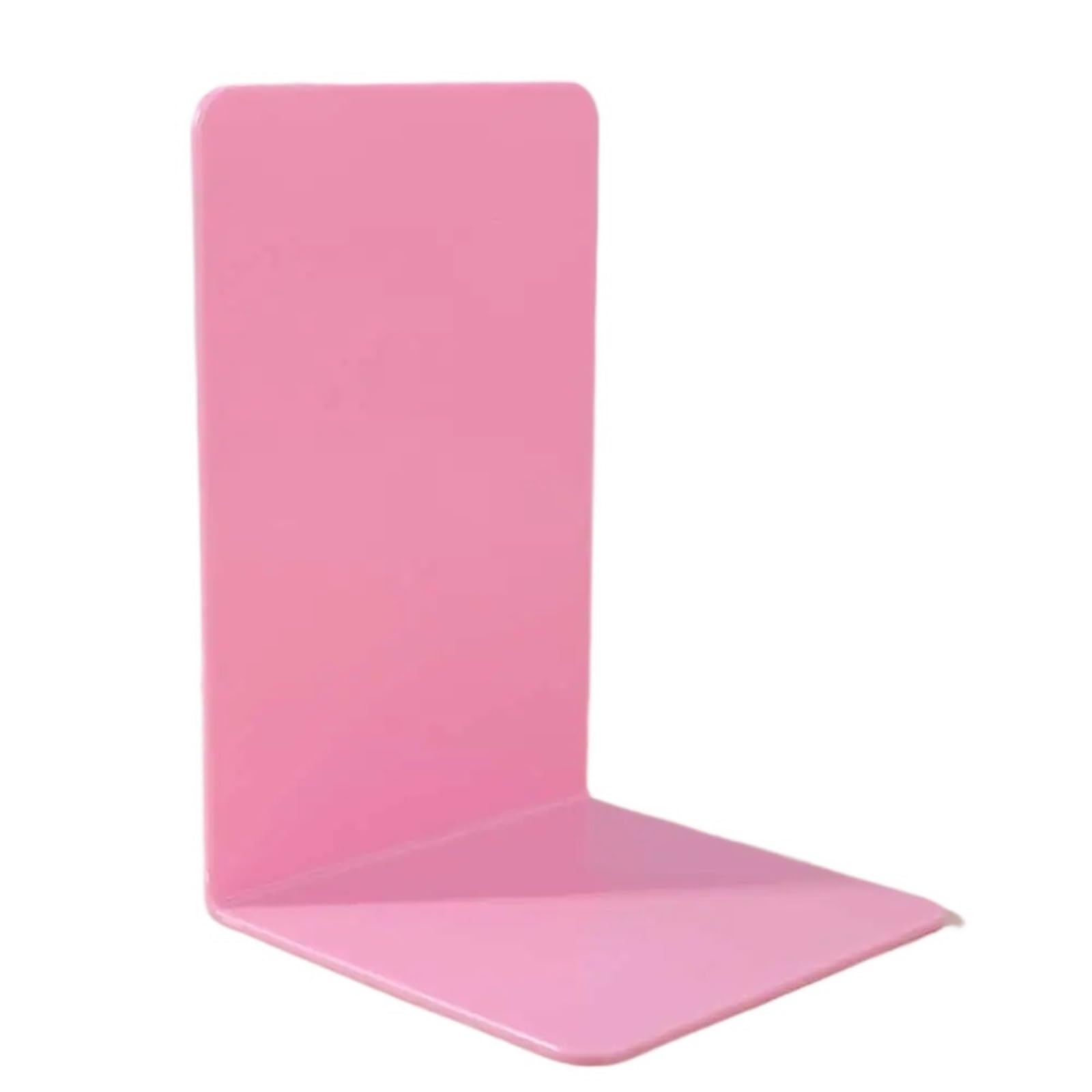 Desktop Bookends 4pcs Desktop Organizer L shaped Desk Bookends Durable Book Stand Display Simple Support Rack Student for Book Storage(Pink)