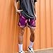 Jourhong Shorts Mesh Print Drawstring Shorts Hip Hop Casual Cool Workout Basketball Short Pants