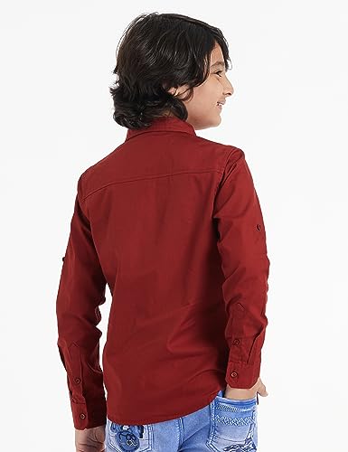 Image of Amazon Brand - Symbol Boys Cotton Solid Regular Fit Shirt