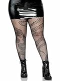 Leg Avenue womens Dark Alternative Animal Fishnet Tights Snake 1X-2X