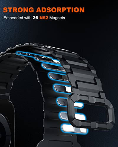 Smart Watch Bands, Sport Bands For Apple Watch 49Mm 45Mm 44Mm 42Mm, Silicone Watch Band For Men Women, Magnetic Strap Wristband For Iwatch Ultra Series 8/Se/7/6/5/4/3/2/1 #TOP1