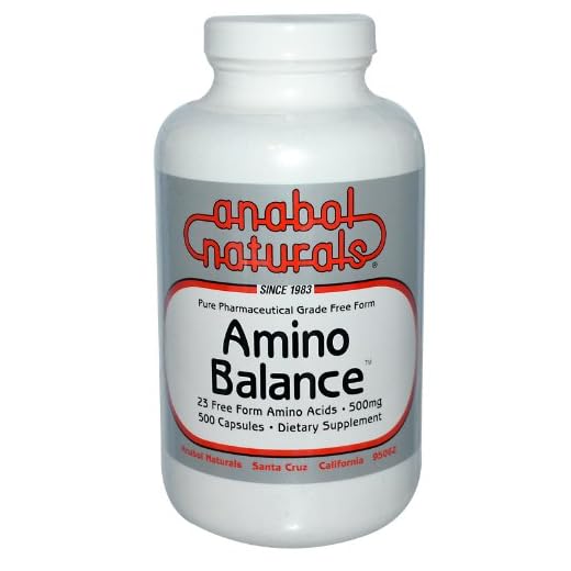 Amino Balance 500 caps, Energy Amino Supplement, Complete 23 Free Form Amino Blend Formula with BCAA’s, 9 Essential Amino Acids EAA’s for Sports Nutrition, Post Workout Muscle Recovery