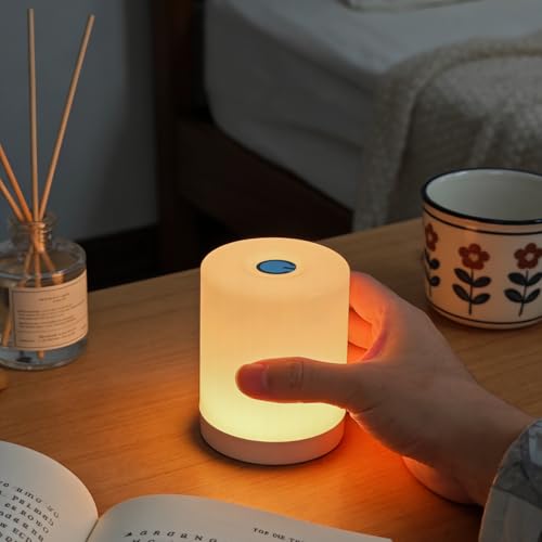 DAZZY DOT Portable Night Light for Baby Nursery, Rechargeable Battery Operated Touch Light, Dimmable Nursery Nightlight for Breastfeeding, Bedside, Travel, Home, Warm Yellow, ABS Material by DAZZY DOT - Used condition - US$13.17
