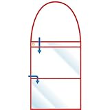 StoreSMART® - 9 x 12 inches - Open Short - Red Double Pocket with Hanging Strap - Red Rigid Vinyl Sewn Pocket - 10-Pack - Dry Erase Surface - TVH1230R-10