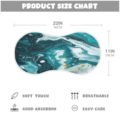 Marble Plant Burp Cloths Cotton Baby Washcloths,Large 22x11in Burping Cloth Absorbent and Soft for Newborn Baby Boys and Girls,4 Pack4