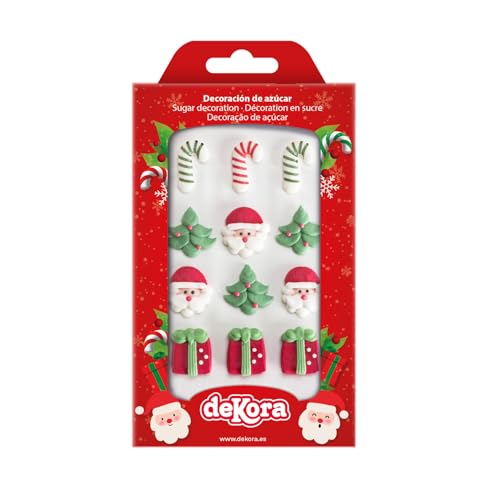 dekora – Zuckerfiguren Weihnachten 2D, 12 Stück, essbare Dekoration...