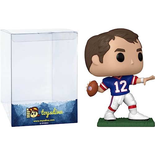J I M Kelly: P O P ! Football Vinyl Figurine Bundle With 1 Compatible 'Toysdiva' Graphic Protector (154-51746 - B)