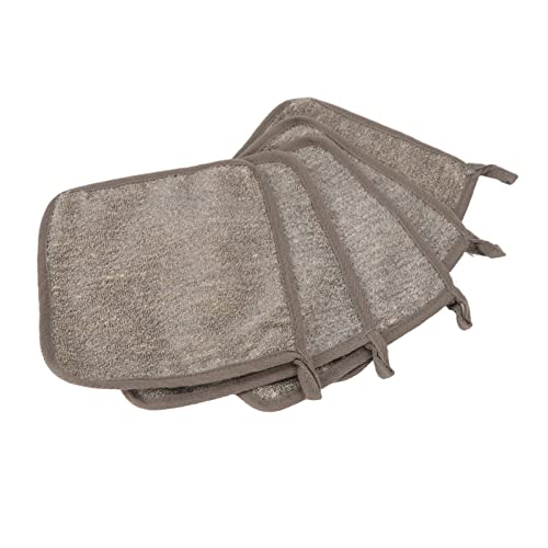 5PCS Exfoliating Wash Cloths for Face and Body, Dual-Sided Exfoliating Face Scrubber Massage Bath Cloth for Women and Men (10.23 x 9.45inch)