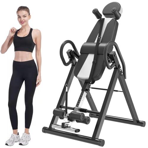 Gravity Heavy Duty Inversion Table with Headrest & Adjustable Protective Belt, Strength Training Equipment for Professional Inversion Therapy