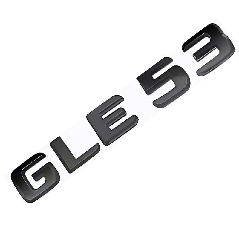 Image of GLE53 Emblem Decal Car Numbers Letters Decal Plating Badge 3D Metal Style Fit for GLE53 Car Model Black