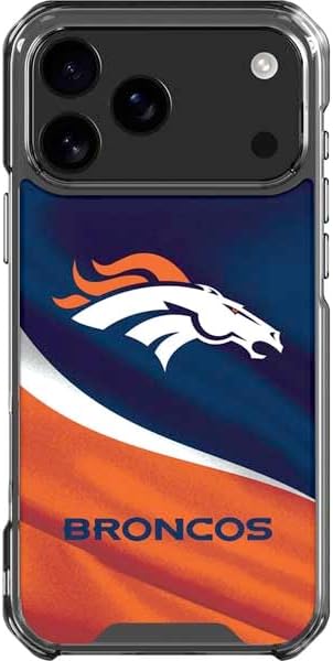 Skinit Clear Phone Case Compatible with iPhone 17 Pro Max - Officially Licensed NFL Denver Broncos Retro Logo Design