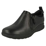 Clarks Un Adorn Zip, Mocasines para Mujer, Negro (Black Combi-), 35.5 EU