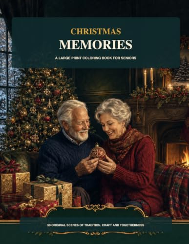 Christmas Memories: A Large Print Coloring Book for Seniors image 2