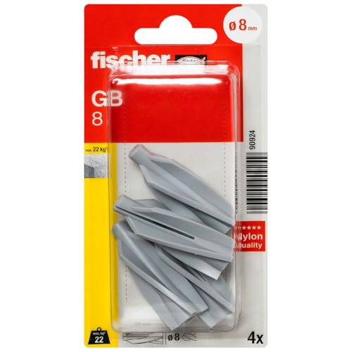 Fischer Tasselli GB 8 K per calcestruzzo cellulare e gasbeton (4 Pz.)