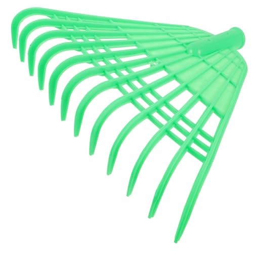 HANABASS 軽量プラスチック製ガーデンレーキ 耐久性ある広範囲対応設計 人間工学ハンドル採用で手に優しい 芝生やの落ち葉掃除に