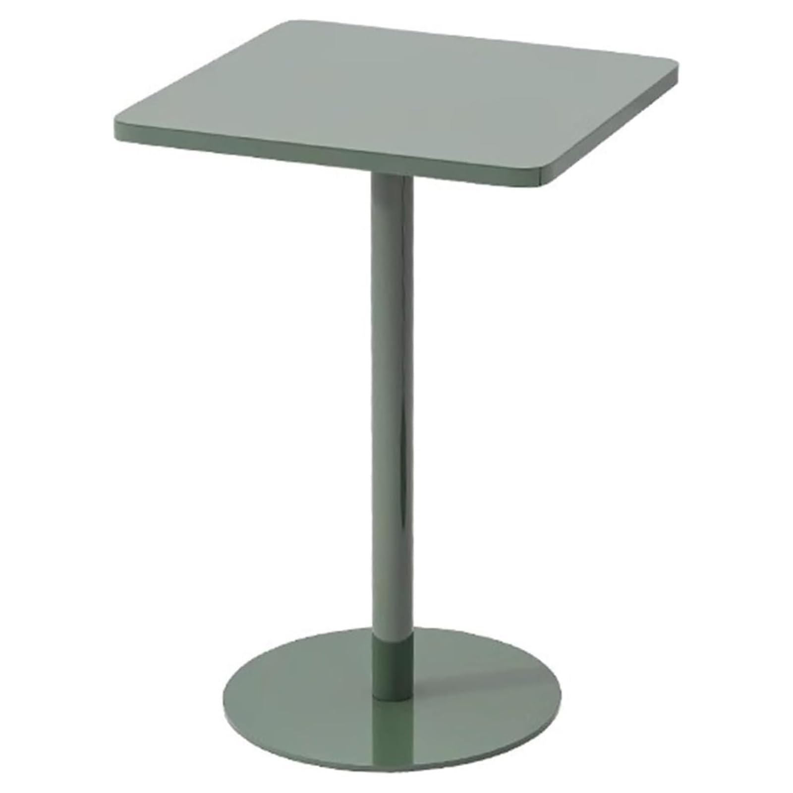 Mesa de comedor cuadrada industrial de altura de barra y 24 pulgadas